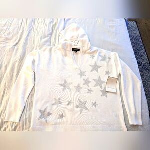 White hoodie with stars